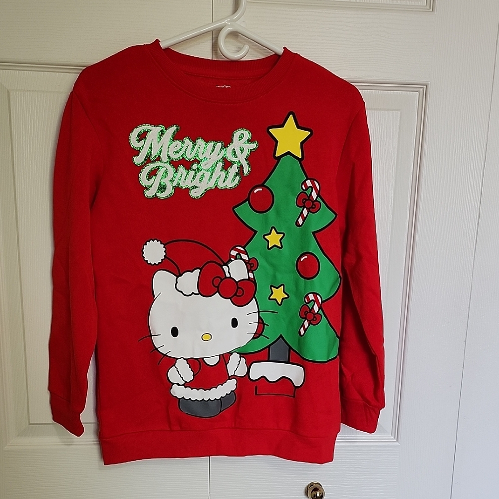 Hello Kitty Christmas Sweat Shirt By Sanrio NWOT